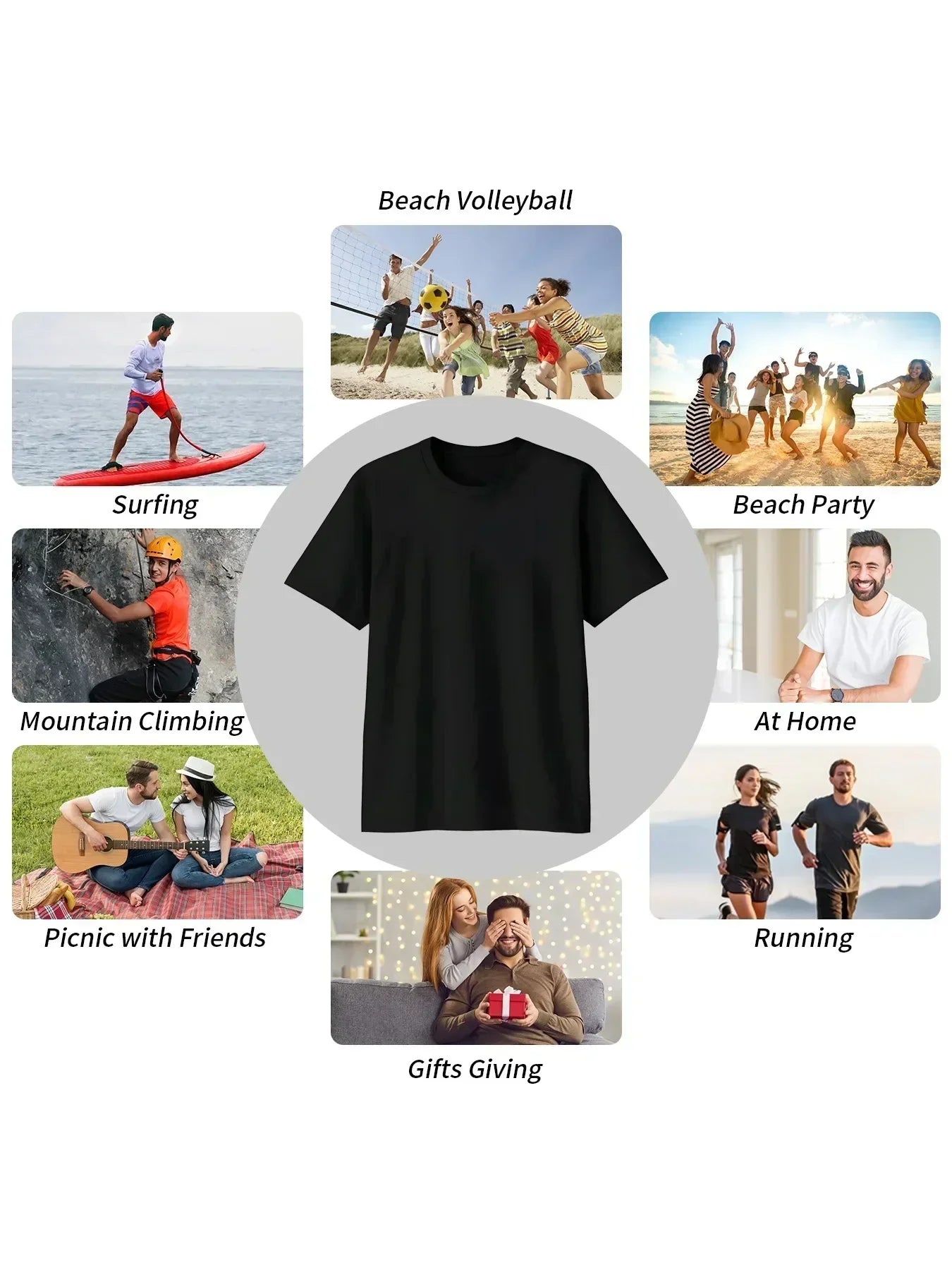 Summer 2025 New Brand Luxury Letter Pattern Printed Men's 100% Pure Cotton Short Sleeve Round Neck T-shirt NovaCart