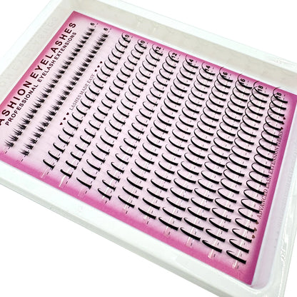 16Rows Bottom Lashes(6-7mm) and Spikes(15-21mm) Mix DIY Eyelash Extension Wispy Individual Lash Spikes Clusters DIY Lashes Tools NovaCart