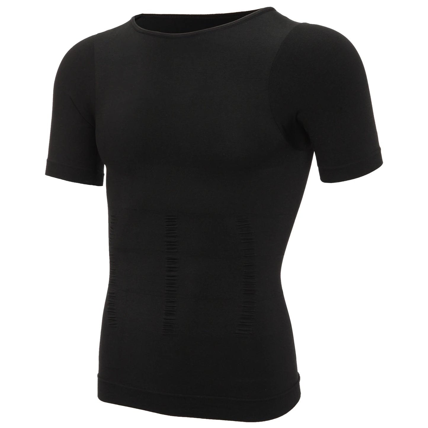Men's Short Sleeve Compression T-Shirt V-neck Shapewear Tummy Control Flat Belly Tank Top Fitness Workout Slimming Body Shaper NovaCart