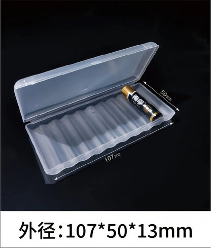 10 Slot Battery Storage Box Transparent 1PCS Battery Storage and Organizing Box for AAA/AA Plastic Battery Organizer Accessories Pi-Mart