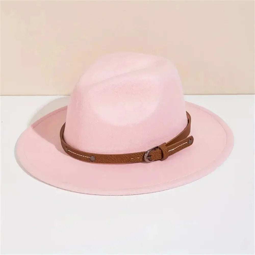 Unisex Wool Fedora – Flat-Brim Felt Hat for Fall & Winter FitiqueFit
