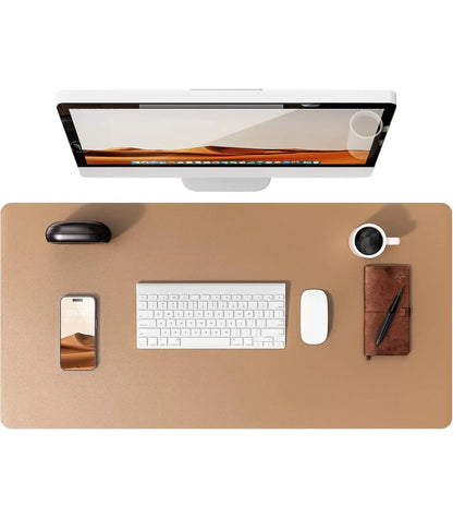 Large Mouse Pad,Office Desk Mat, Leather Desk Pad Protector, Non-Slip PU Leather Desk Blotter, Laptop Desk Pad Pi-Mart
