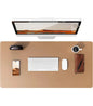 Large Mouse Pad,Office Desk Mat, Leather Desk Pad Protector, Non-Slip PU Leather Desk Blotter, Laptop Desk Pad Pi-Mart