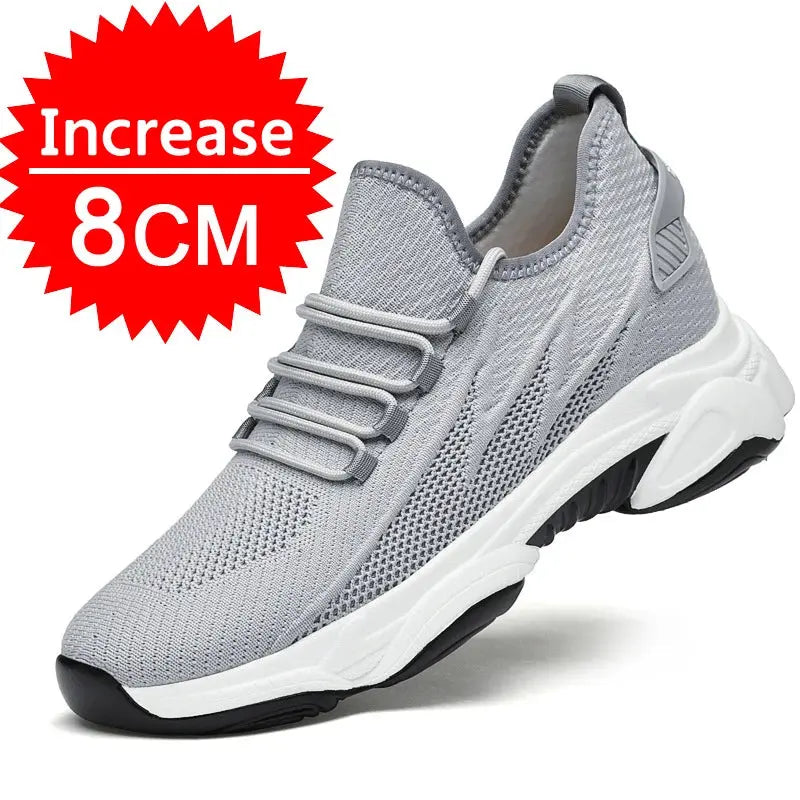 Men Sneakers Casual Heightening Shoes 8cm Height Increase Shoes For Men Summer Breathable 6cm Elevator Shoes 10cm Insole Taller NovaCart
