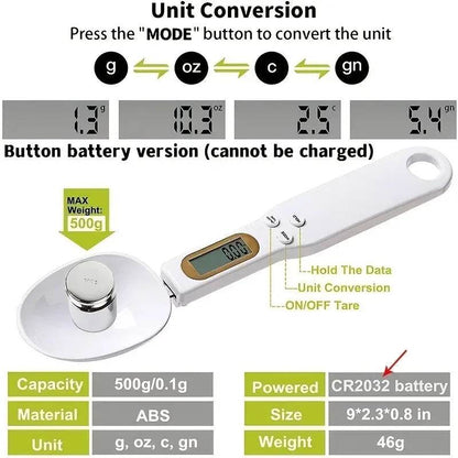 Mini Digital Spoon Scale – Precision Measuring SmartPursue™