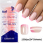 120Pcs Medium Long Square Acrylic French Fake Nails Full Cover Wearable French Press on Nails for Women Mixed Size False Nails NovaCart