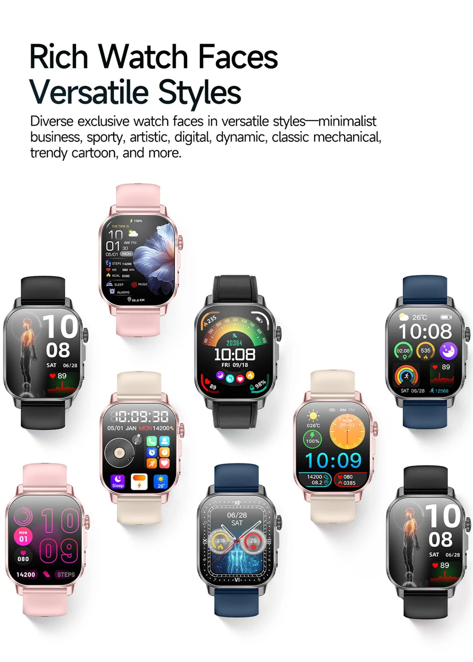 2026 New Model Uric Acid & Lipid Health Analysis Smart Watch Men ECG+PPG Bluetooth Call 2.01-inch Flashlight Smartwatch Women NovaCart
