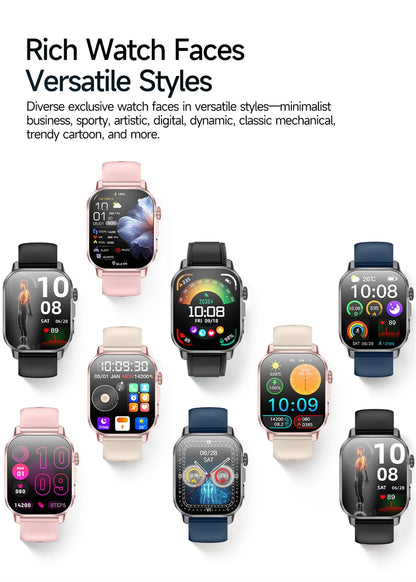 2026 New Model Uric Acid & Lipid Health Analysis Smart Watch Men ECG+PPG Bluetooth Call 2.01-inch Flashlight Smartwatch Women NovaCart