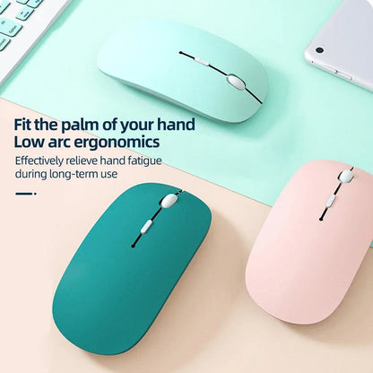 Bluetooth 5.0 Wireless Mouse Ultra Slim Portable Silent Ergonomic for Laptop Tablet PC MacBook Phone Adjustable DPI Ergonomic Pi-Mart