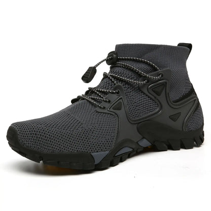 Shoes for Men Walking  2023 Summer New High Top Boots Breathable Mesh Mountaineering Outdoor Comfortable Leisure Travel Sneakers NovaCart