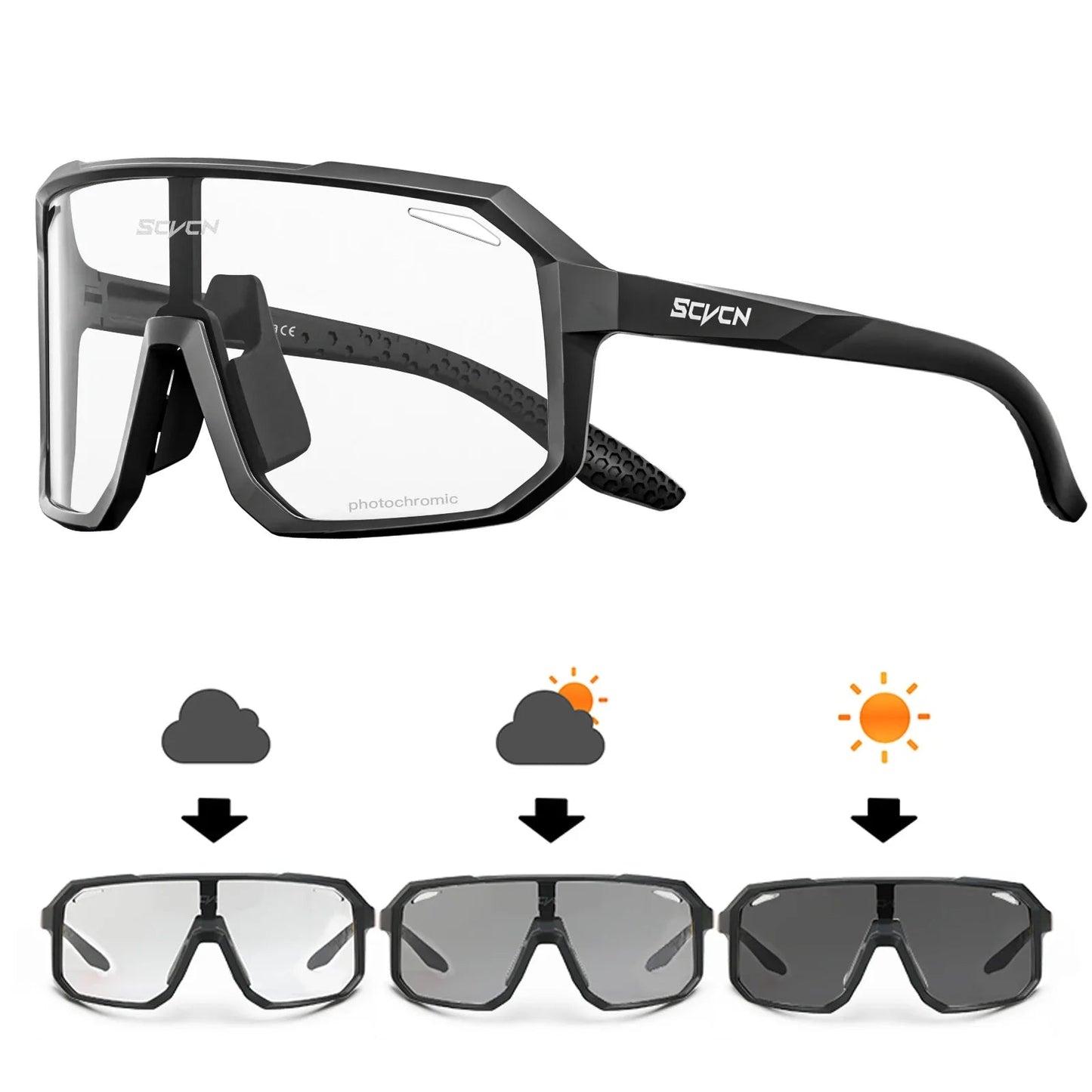 SCVCN New Cycling Glasses Bike Sunglasses Men UV400 Eyewear Outdoor Sports MTB Goggles Bicycle Women Riding Hiking Sunglasses Pi-Mart