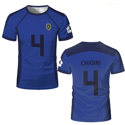 Anime Japanese Blue Lock Isagi Yoichi Football Jersey T-shirt Cosplay Hyoma Chigiri Meguru Bachira Tee Original Children Clothes NovaCart
