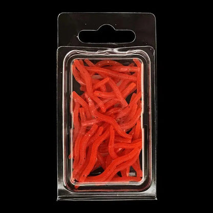 BURLE Lifelike Fishy Smell Red Soft Lures Simulation Earthworm Red Worms Artificial Fishing Lures Pi-Mart