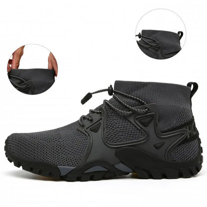 Shoes for Men Walking  2023 Summer New High Top Boots Breathable Mesh Mountaineering Outdoor Comfortable Leisure Travel Sneakers NovaCart