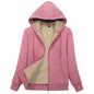 Sherpa-Lined Fleece Zip-Up Hoodie Jacket Women FitiqueFit