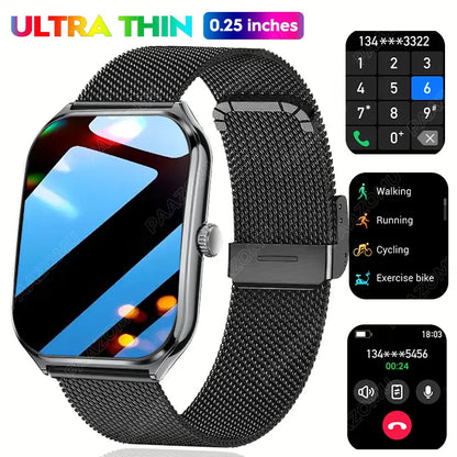 2026 New Smartwatch 1.96 inch Ultra-thin Bluetooth Call Health Monitor IP68 Waterproof 100 Sport Smart Bracelet For  Android iOS NovaCart