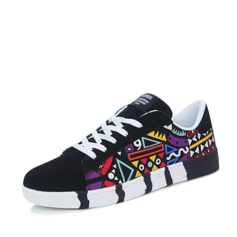 Summer Trendy Men's New Board Shoes Outdoor non slip walking Men Sporty Shoe Canvas Pattern Casual Sneakers male Zapatos NovaCart