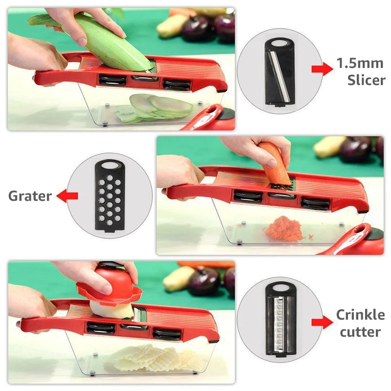 Vegetable Chopper Multifunctional Grater Cutter Kitchen Accessories Manual Fruit Slicer Potatos Shredders Cheese Onions Slicers NovaCart