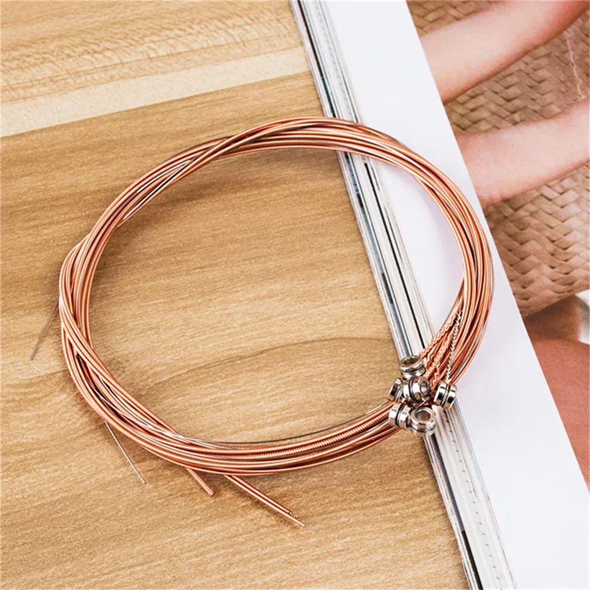 Miwayer  Acoustic Guitar Strings - High Carbon Steel Core, Rust-Resistant & Long-Lasting, Bright & Balanced Tone Pi-Mart