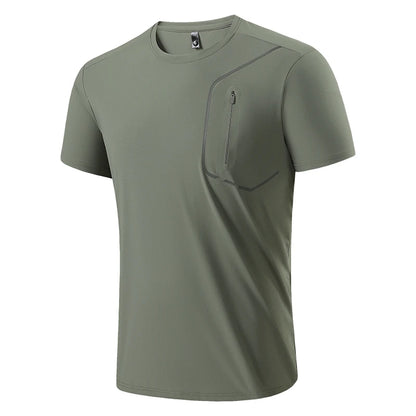 76% Nylon Quick Dry Sport Fashion T Shirt Men'S 2025 Short Sleeves Summer Casual Black OverSize Top Tees GYM Tshirt Clothes NovaCart