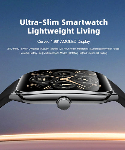 2026 New Smartwatch 1.96 inch Ultra-thin Bluetooth Call Health Monitor IP68 Waterproof 100 Sport Smart Bracelet For  Android iOS NovaCart