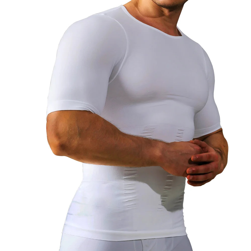 Men's Slimming Body Shapewear Posture Vest Tummy Abdomen Trimmer Compression Body Modeling Fat Burning Chest Tummy Shirts Corset NovaCart