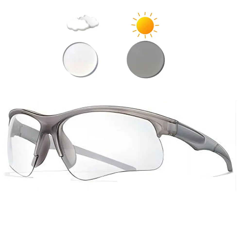 New Photochromic Cycling Sunglasses Men Women Outdoor Mtb Bicycle Sun Glasses Running Eyewear Sports Bike Windproof Goggles Pi-Mart