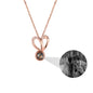 Personalized Photo Projection Necklace Sweet Crystal Rabbit Ears Pendant Necklaces