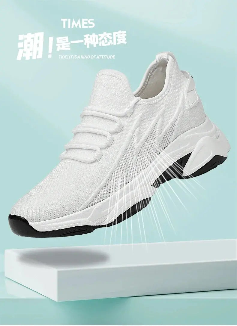 Men Sneakers Casual Heightening Shoes 8cm Height Increase Shoes For Men Summer Breathable 6cm Elevator Shoes 10cm Insole Taller NovaCart
