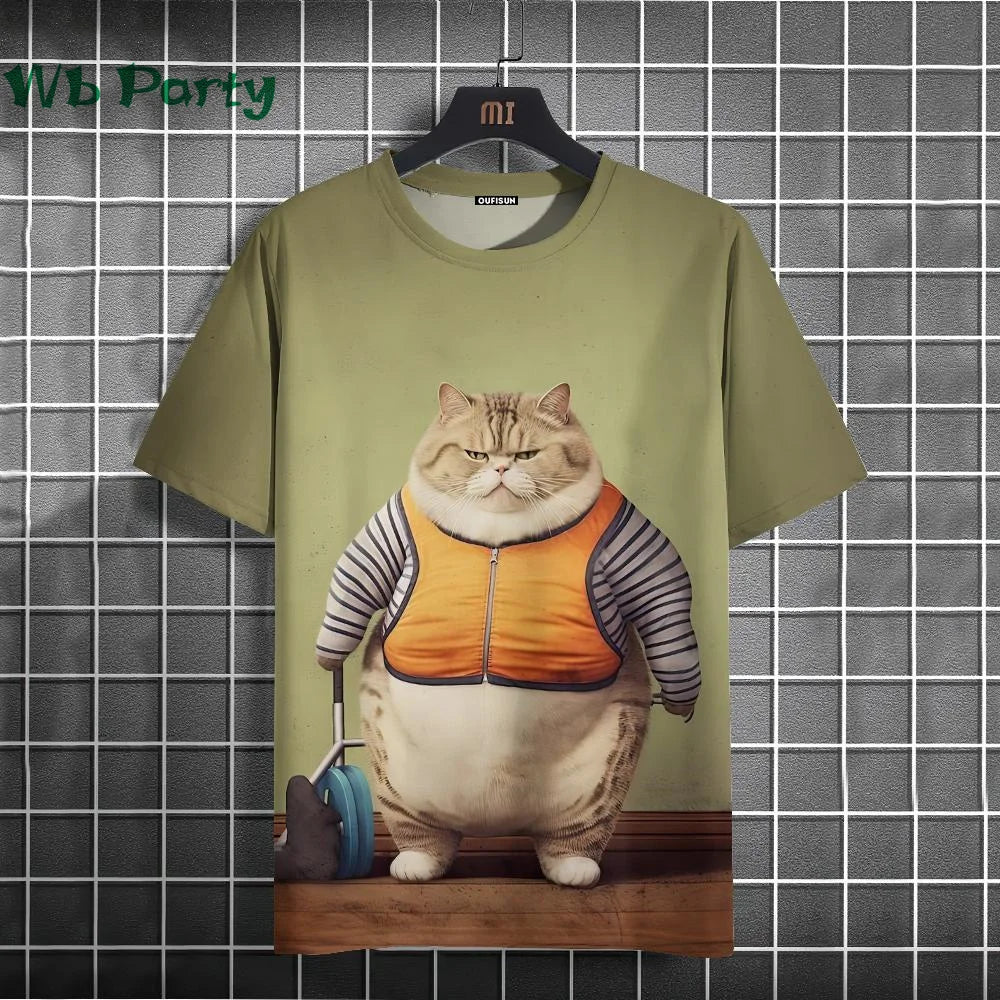 Cat Print shirts - Y2K Graphic T-Shirt FitiqueFit