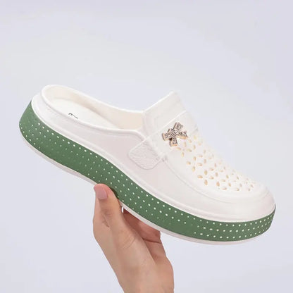Eyriphy Size: 36-37 to 40-41 Women's Cave Shoes New Flat Slippers Beach Slippers Thick Soles Clogs Casual Slippers for Women Men NovaCart