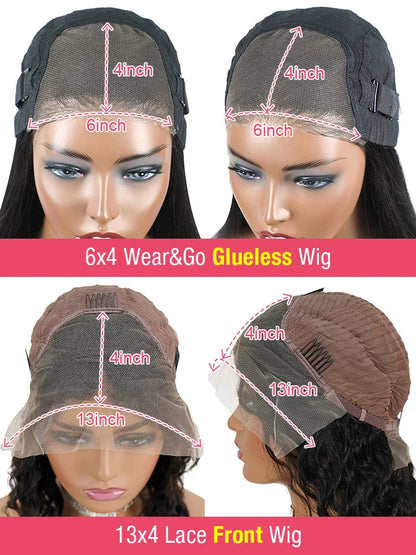 Glueless Preplucked Human Hair Wigs Ready To Wear And Go Brazilian Bone Straight 13x4 HD Lace Frontal Human Hair Wig For Women HOL stores