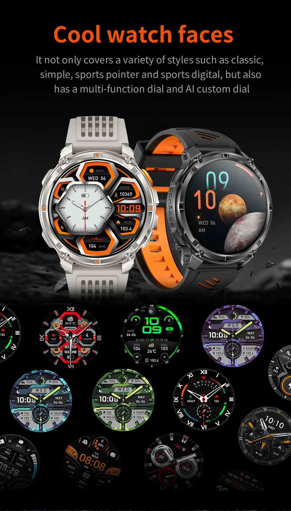 2026 New T-Rex3 Pro 1100mAh Battery Smart Watch GPS path 5ATM Waterproof Sports Run tracker Outdoors Compass Military Smartwatch NovaCart
