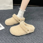 🩴 Winter Cotton Drag Outside Flat Fluffy Slippers FitiqueFit