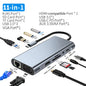 USB C Docking Station PD 100W USB C HUB Type C to HDMI-Compatible Adapter 4K 30Hz VGA RJ45 USB 3.0 HUB USB Splitter for MacBook Pi-Mart