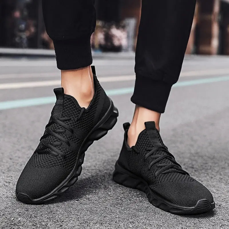 Men's casual sports shoes breathable summer light Soft sole comfort outdoor running shoes fashion student mesh plus size sneaker NovaCart