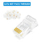 10/20/30/50Pcs Pass Through RJ45 Cat6/Cat5e Connectors Crystal End 8P8C Crimp UTP Standard Ethernet Network Modular Plug Pi-Mart