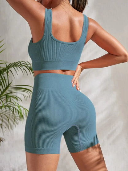 Women's Seamless Ribbed Yoga Set FitiqueFit