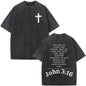 Christian Jesus Faith Over Fear Bible Verse Washed T-shirts Men Women Fashion Vintage Oversized T Shirts Harajuku Cotton T-shirt NovaCart