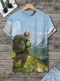 🐱  3D Travel Cat Print T-Shirt – Playful Summer Streetwear FitiqueFit