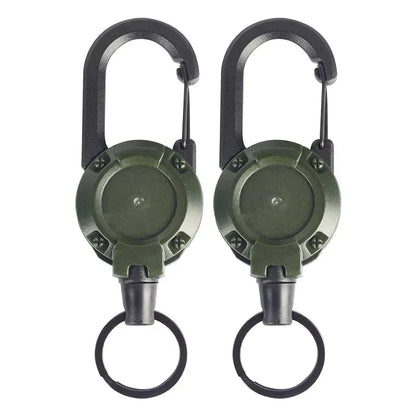 Outdoor Retractable Key Chain Mountaineering Buckle Key Chain Anti-loss Anti-theft High Rebound Easy To Pull Pi-Mart