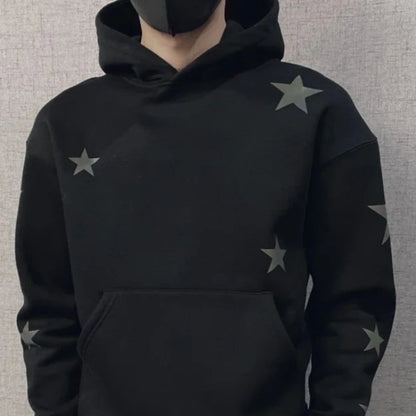Hoodies Graphic Sweatshirt for Men Black Hip Hop Male Clothes Loose Luxury Aesthetic Emo 90s Vintage Simple Winter S Warm Hooded NovaCart