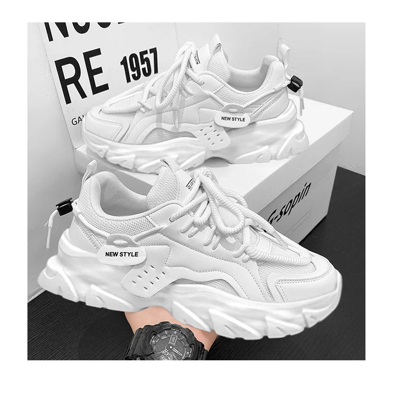 Men's Shoe Breathable Thick Soled Casual Sneakers Outdoor Running Four Seasons New Tennis Men Soft Soles Comfort Male Sneakers NovaCart