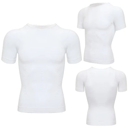 Men Weight Loss Shapewear T-Shirt Body Shaper Slimming Compression Shirts Gynecomastia Undershirt Waist Trainer Muscle Tank Tops NovaCart