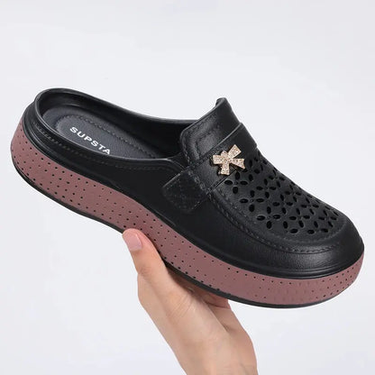 Eyriphy Size: 36-37 to 40-41 Women's Cave Shoes New Flat Slippers Beach Slippers Thick Soles Clogs Casual Slippers for Women Men NovaCart