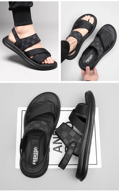 Men's high quality casual sandals summer outdoor waterproof anti slip soft sole comfort beach shoes fashion Lazy Driving slipper