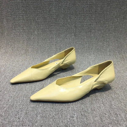 Shoes for Woman 2024 Comfortable Women's Summer Footwear Moccasins Blue Low Heel Elegant Pointed Toe High Quality Popular Young NovaCart