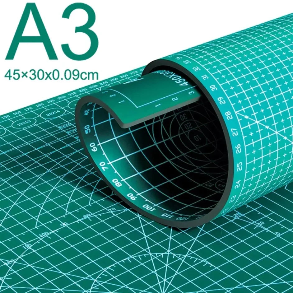 Process Anti Cutting Double-Sided Carving A3 Cutting Pad PVC Table Pad Leather Student DIY Process Self-Healing Pad 45×30x0.09cm Pi-Mart