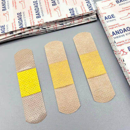 50/100Pcs Waterproof Breathable Cushion Adhesive Plaster Wound Hemostasis Sticker Band First Aid  Medical Gauze Pi-Mart