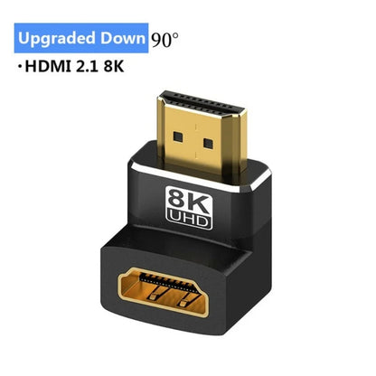 MIZIQIER 8K HDMI 2.1 Adapter 90 270 Degree Male to Female, 8k60Hz 4k120Hz,48Gbps,Compatible PS5/4, HDTV, Roku, TV Stick, PC Pi-Mart